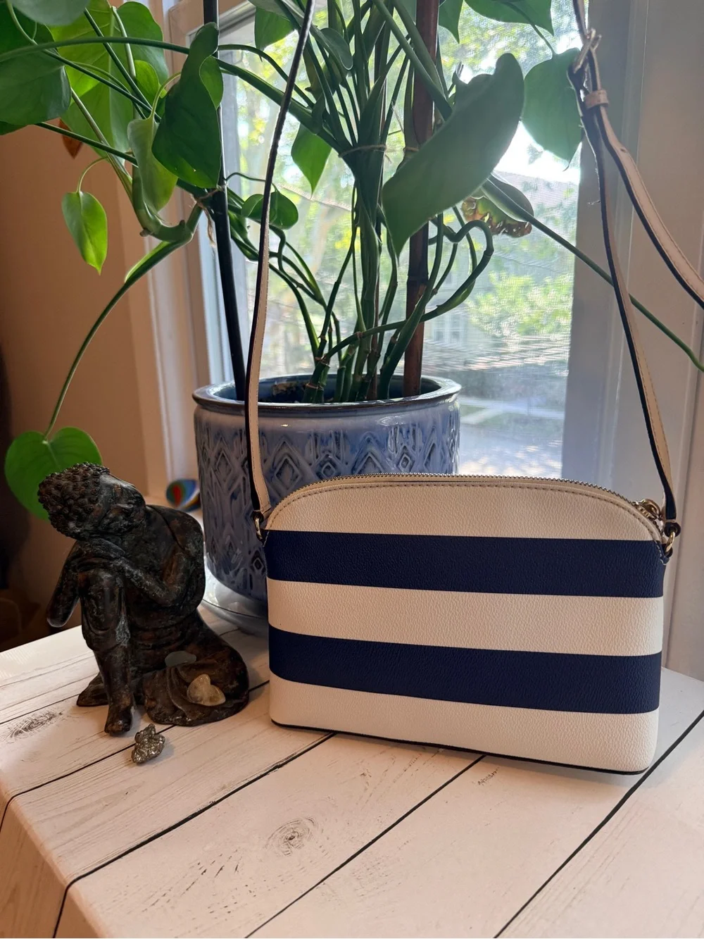 Kate Spade | Wellesley Hana Striped Crossbody, Navy and White
